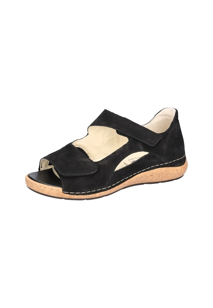 Waldläufer Komfort Sandalen schwarz