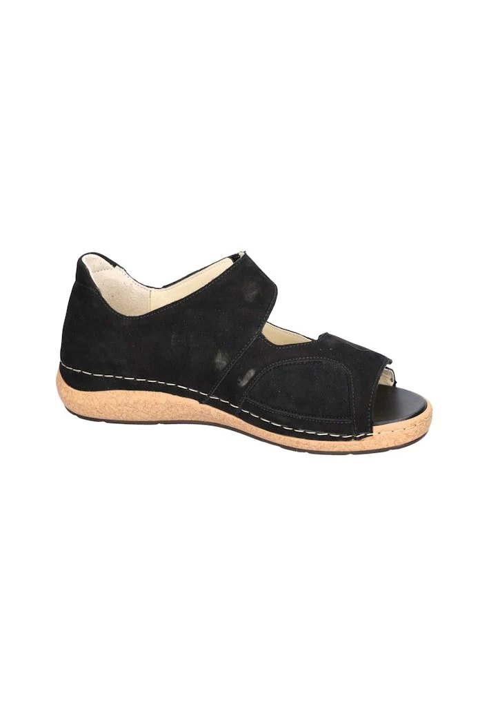 Waldläufer Komfort Sandalen schwarz