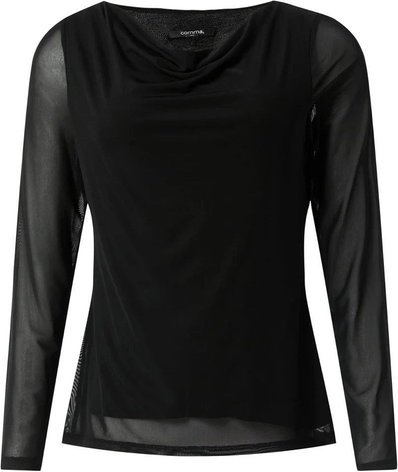 Comma Langarmshirts schwarz