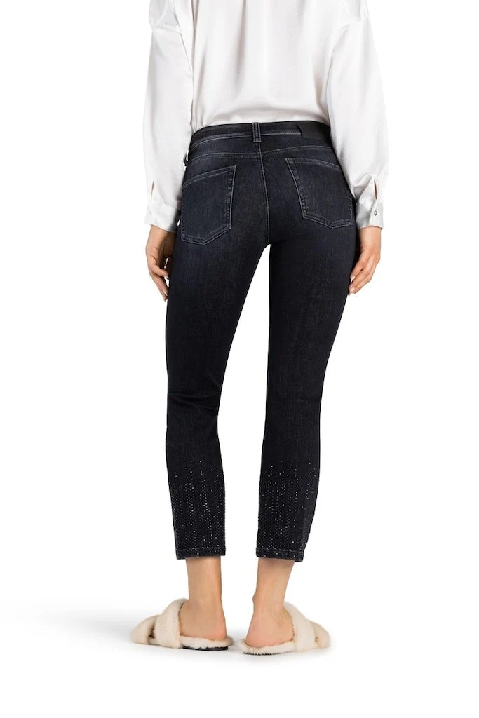 Cambio Slim Fit Jeans schwarz
