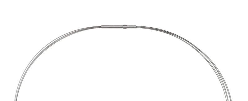 Ernstes Design Damen Halsreif 2-Fach Drahtseil 50cm Silber DS5C-50