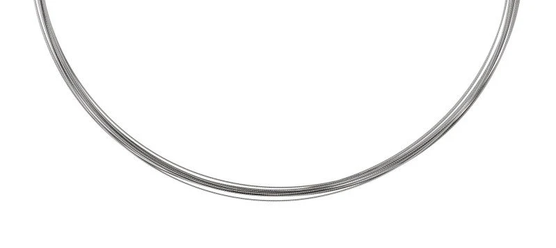 Ernstes Design Damen Halskette 20-Fach Drahtseil Collier 40cm Silber DS10-40