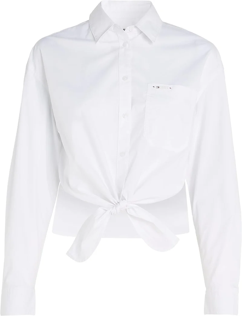 Tommy Jeans Langarmblusen weiß
