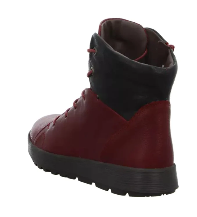 Think Schnür-Stiefeletten bordeaux