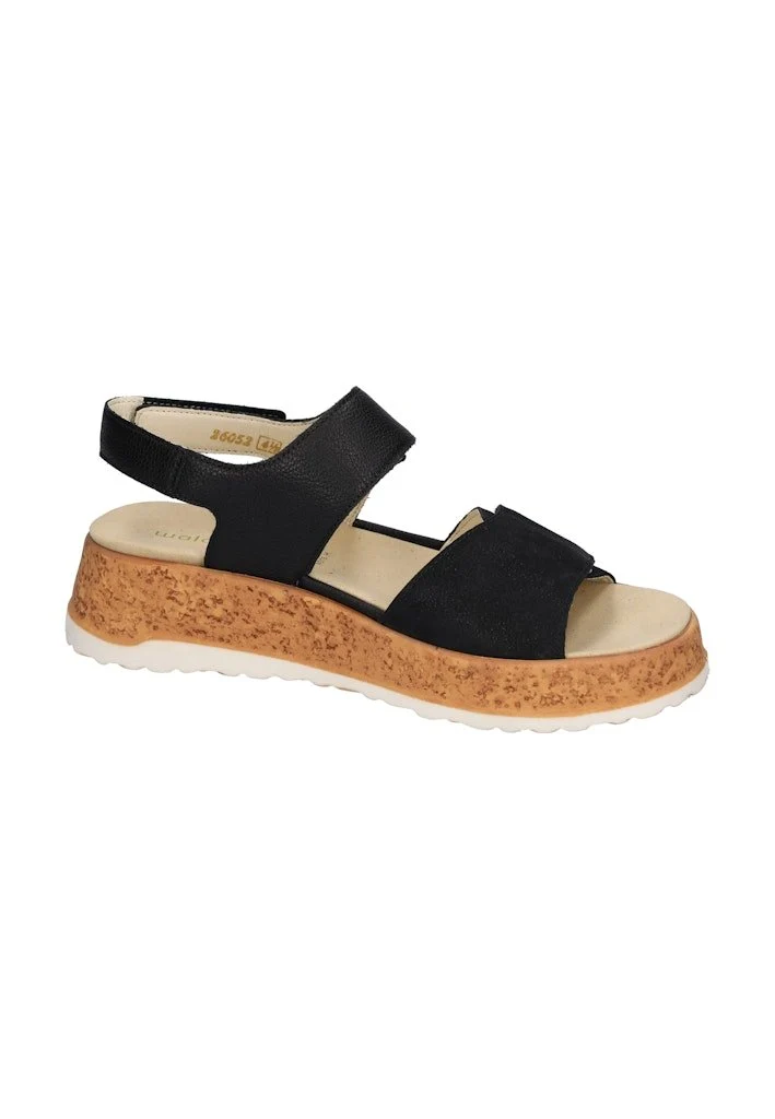 Waldläufer Komfort Sandalen schwarz