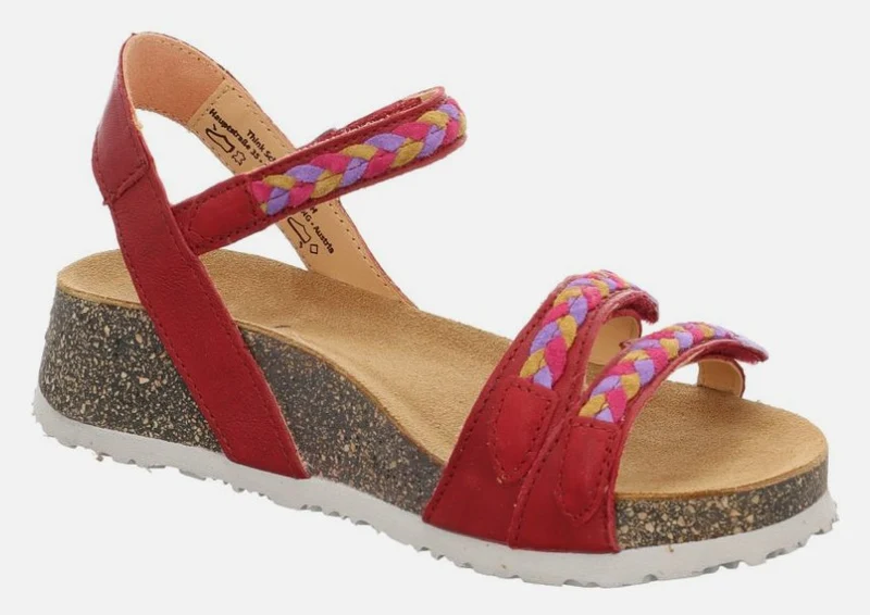 Think Riemchen Sandalen rot