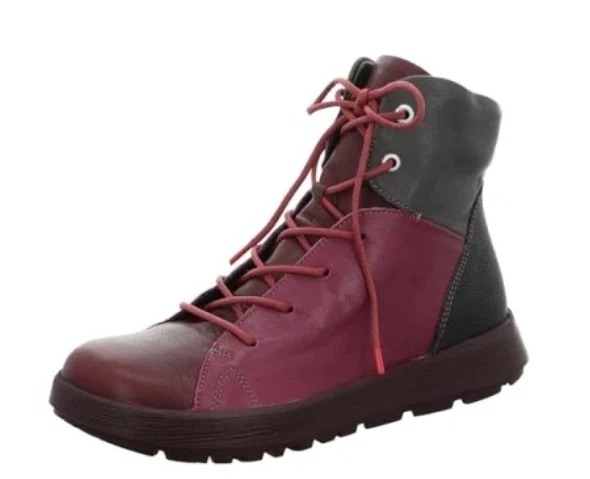 Think Schnür-Stiefeletten bordeaux
