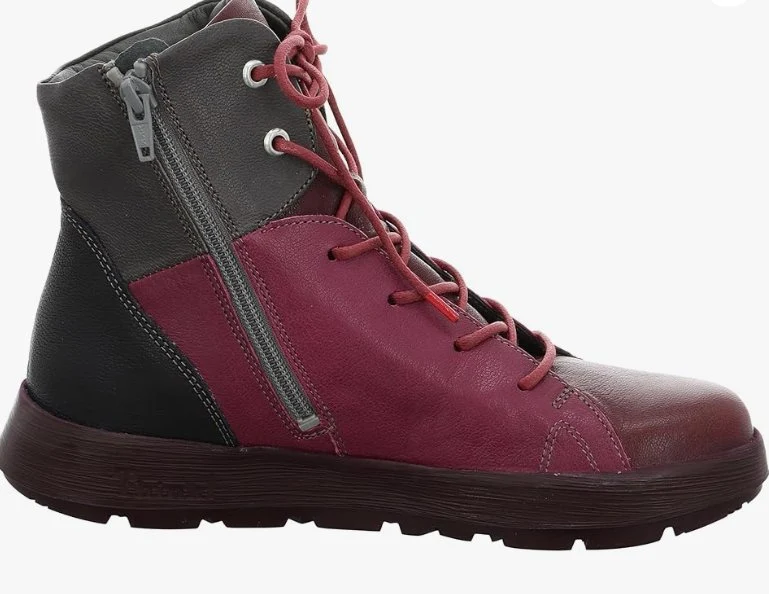 Think Schnür-Stiefeletten bordeaux