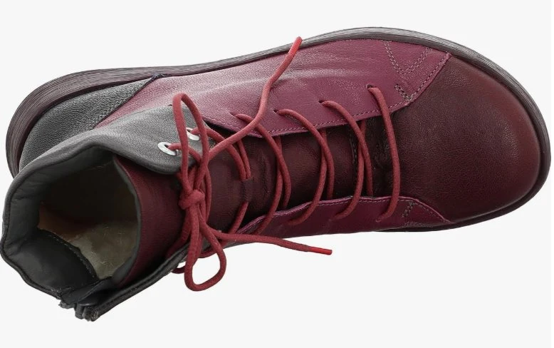 Think Schnür-Stiefeletten bordeaux