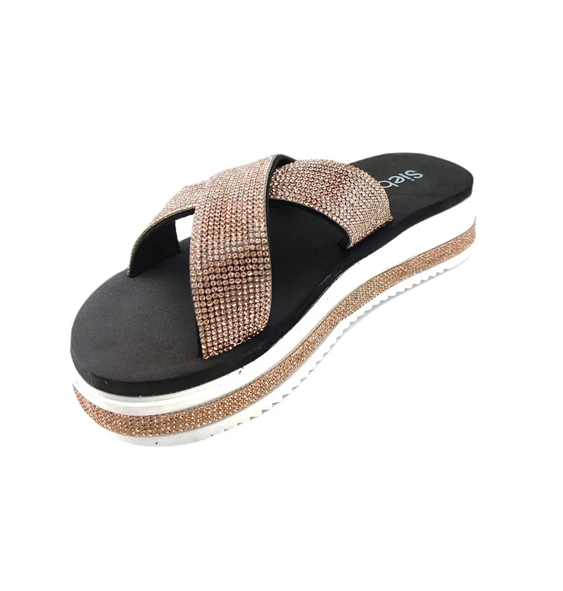 Siebi's Plateau Sandalen Damen Rose