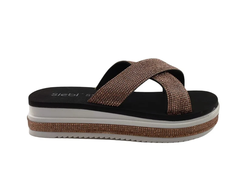 Siebi's Plateau Sandalen Damen Rose