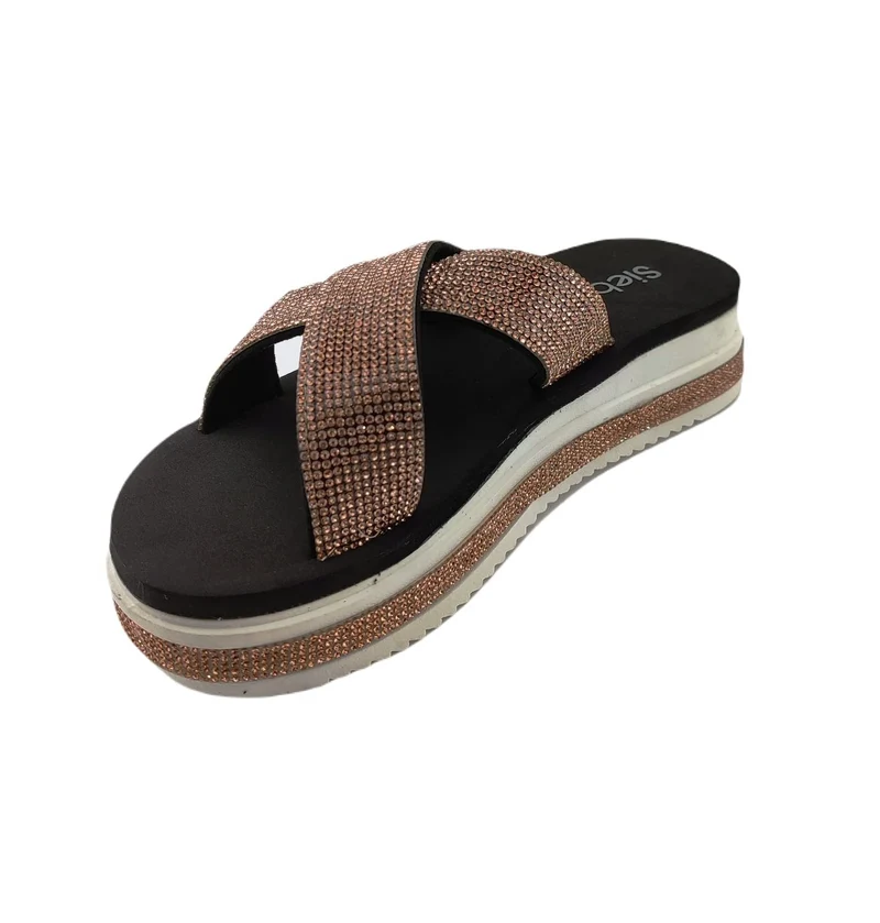 Siebi's Plateau Sandalen Damen Rose