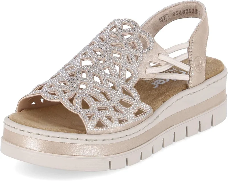 Rieker Keilsandalen beige