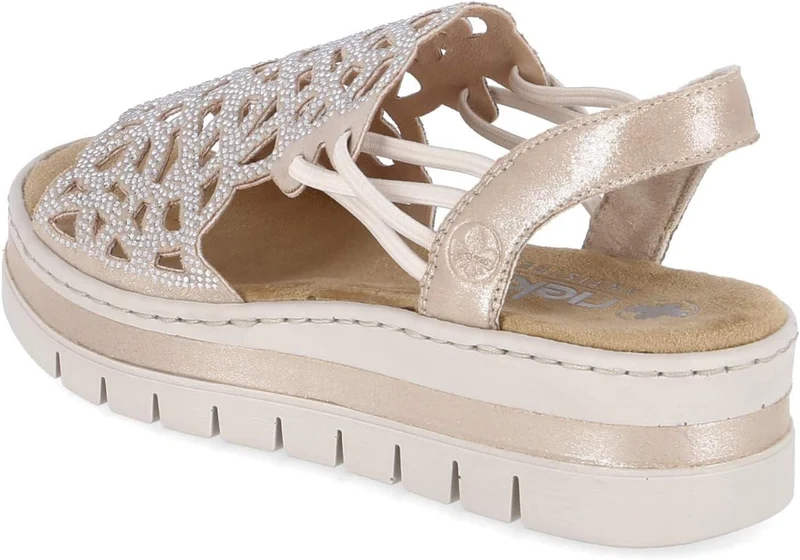 Rieker Keilsandalen beige