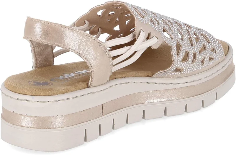 Rieker Keilsandalen beige