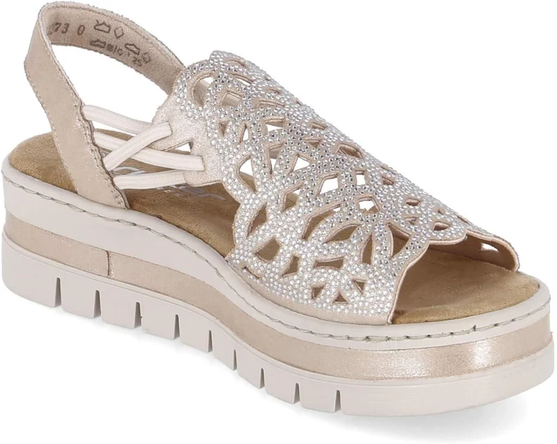 Rieker Keilsandalen beige