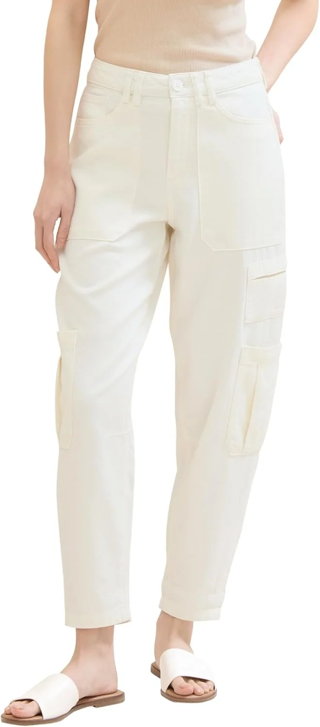 TT Denim Cargohose Weiß