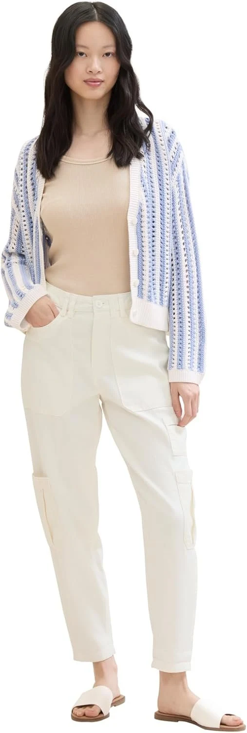 TT Denim Cargohose Weiß