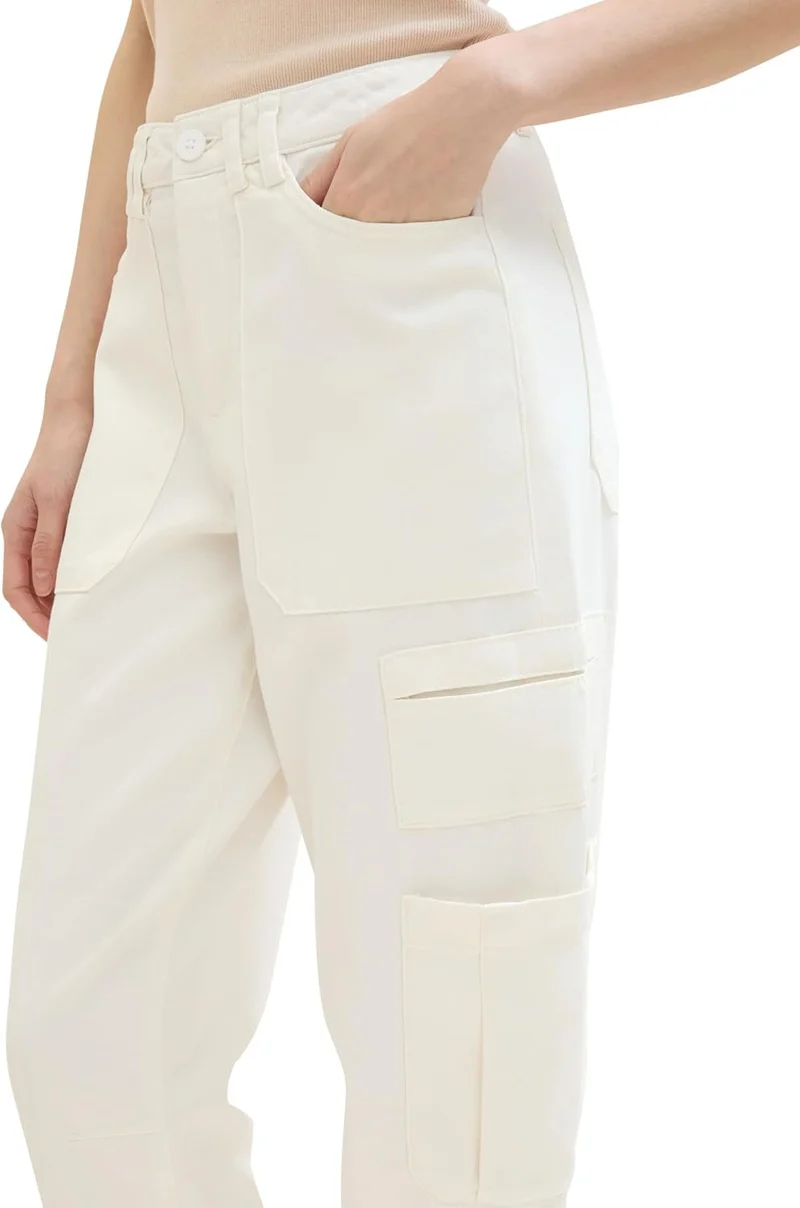 TT Denim Cargohose Weiß