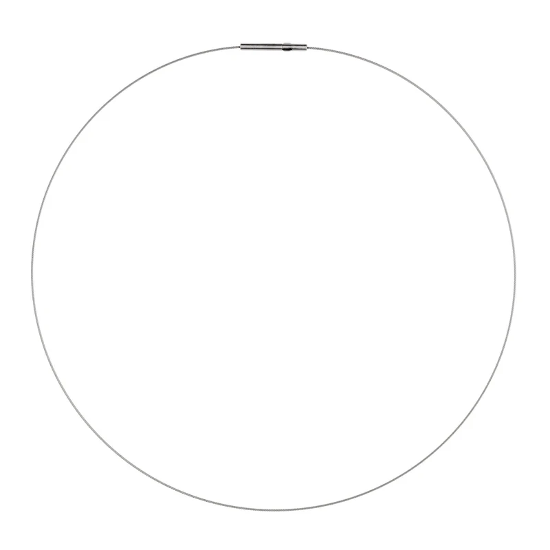 Ernstes Design Damen Halsreif 1-Fach Drahtseil 40cm Silber DS0.63C.40