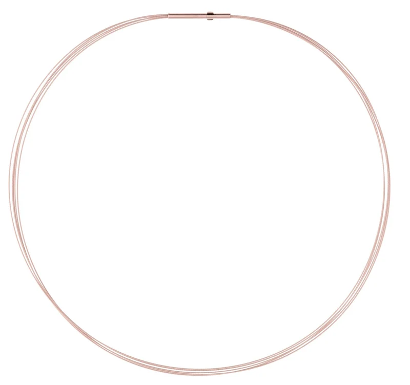 Ernstes Design Damen Halsreif 5-Fach Drahtseil Länge 45cm Rosegold DS5C-RG-45