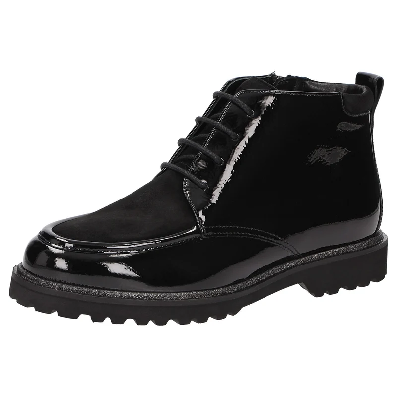 Sioux Schnür-Stiefeletten schwarz