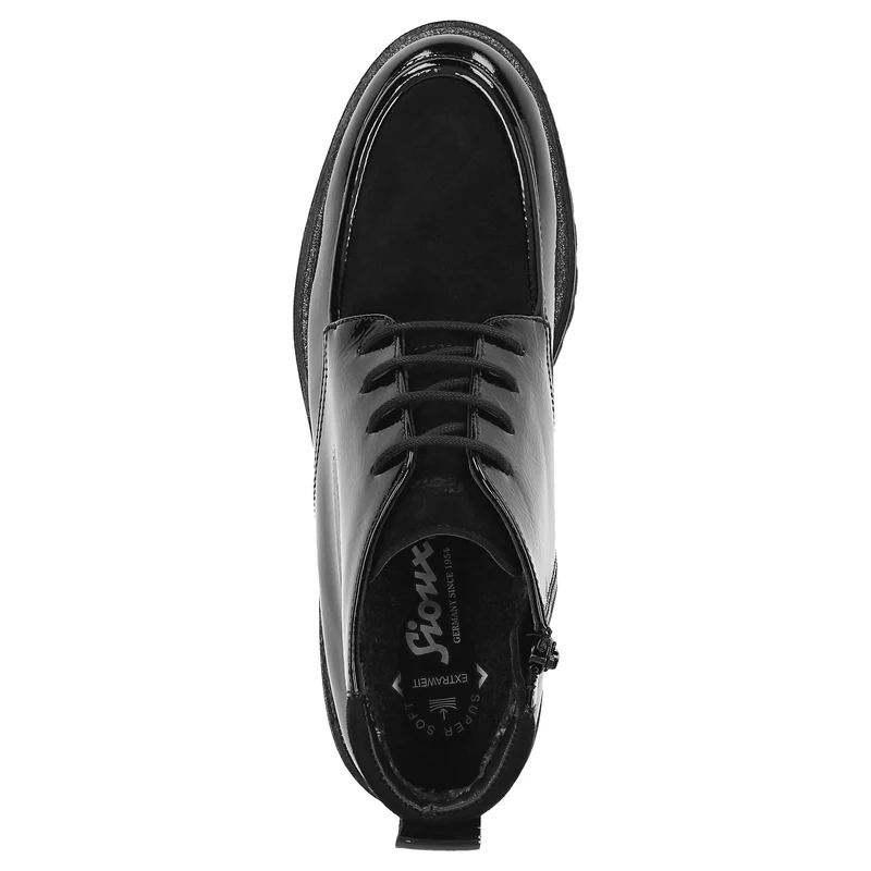 Sioux Schnür-Stiefeletten schwarz