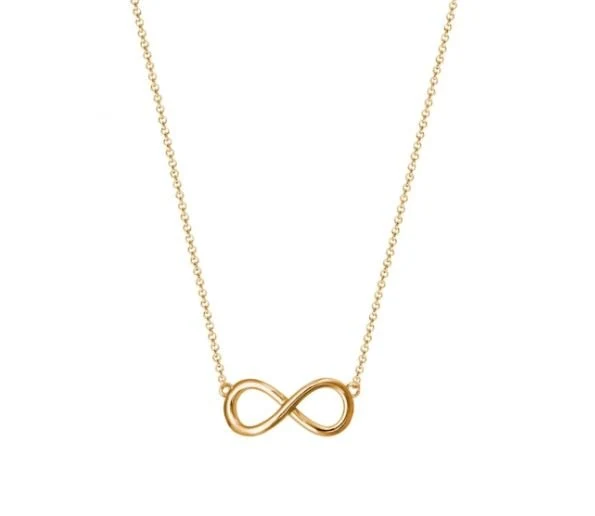 XENOX Collier Infinity aus 925/- Sterlingsilber IP-vergoldet gelb