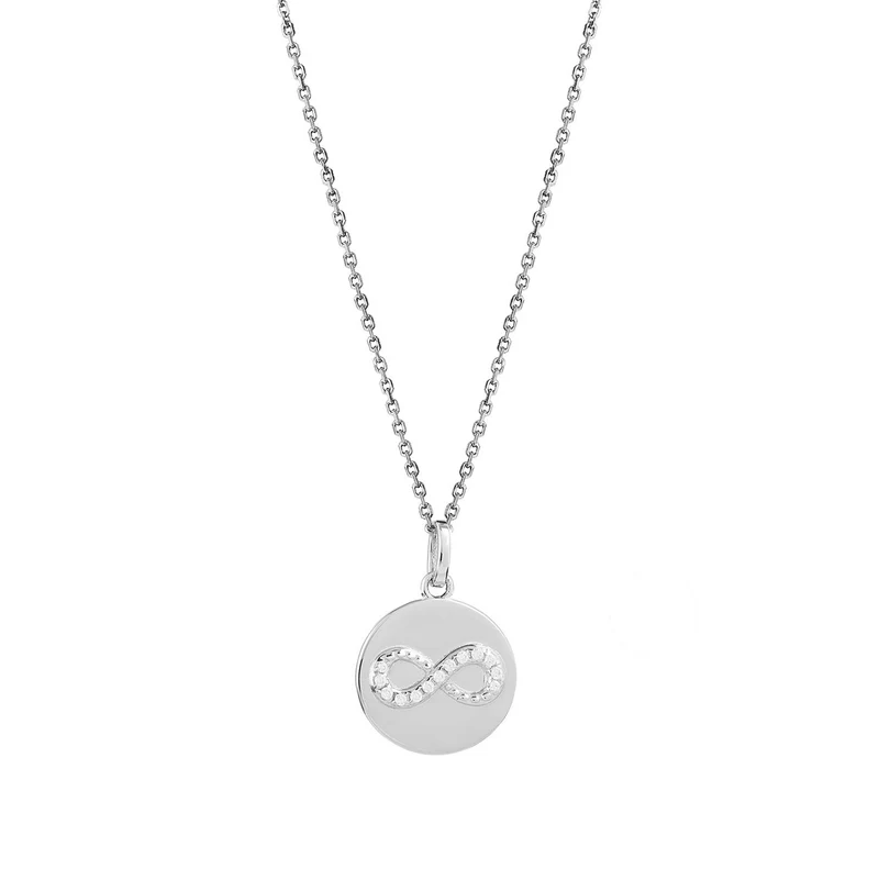 XENOX Silver Set Anhänger Infinity mit Zirkonia