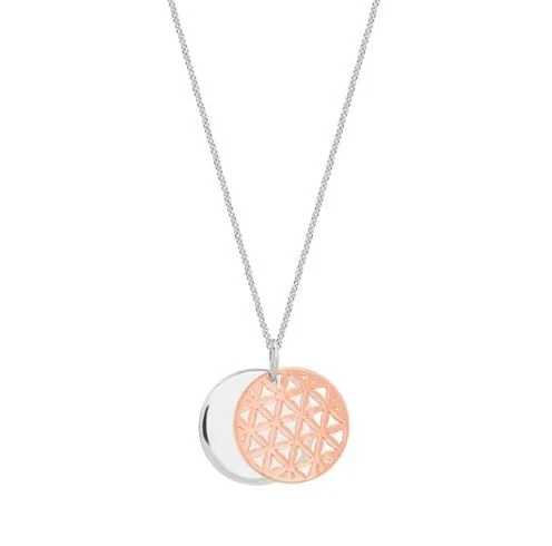 XENOX Damen-Kette Blume des Lebens Roségold 45cm XS3437R