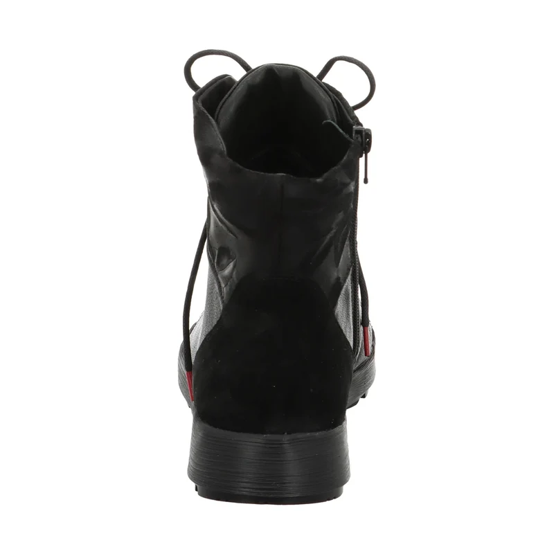 Think! Comoda Damen Schnür-Stiefeletten, Schwarz