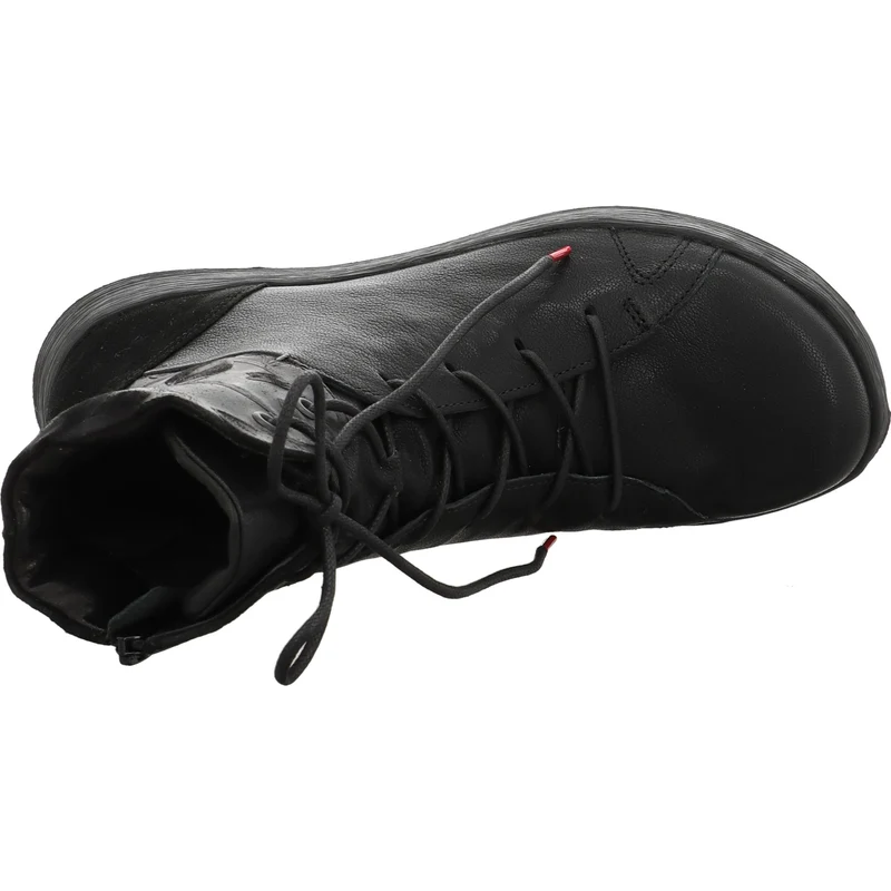Think! Comoda Damen Schnür-Stiefeletten, Schwarz