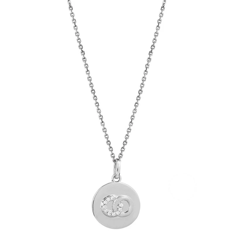 Xenox Silver Damen Halskette mit Coin-Anhänger Infinity XS3436K