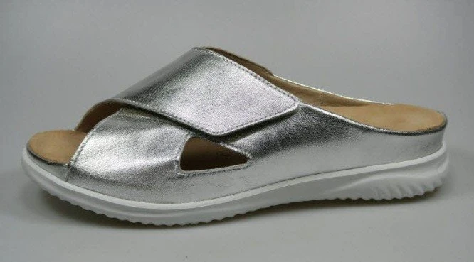 Hartjes Pantoletten silber