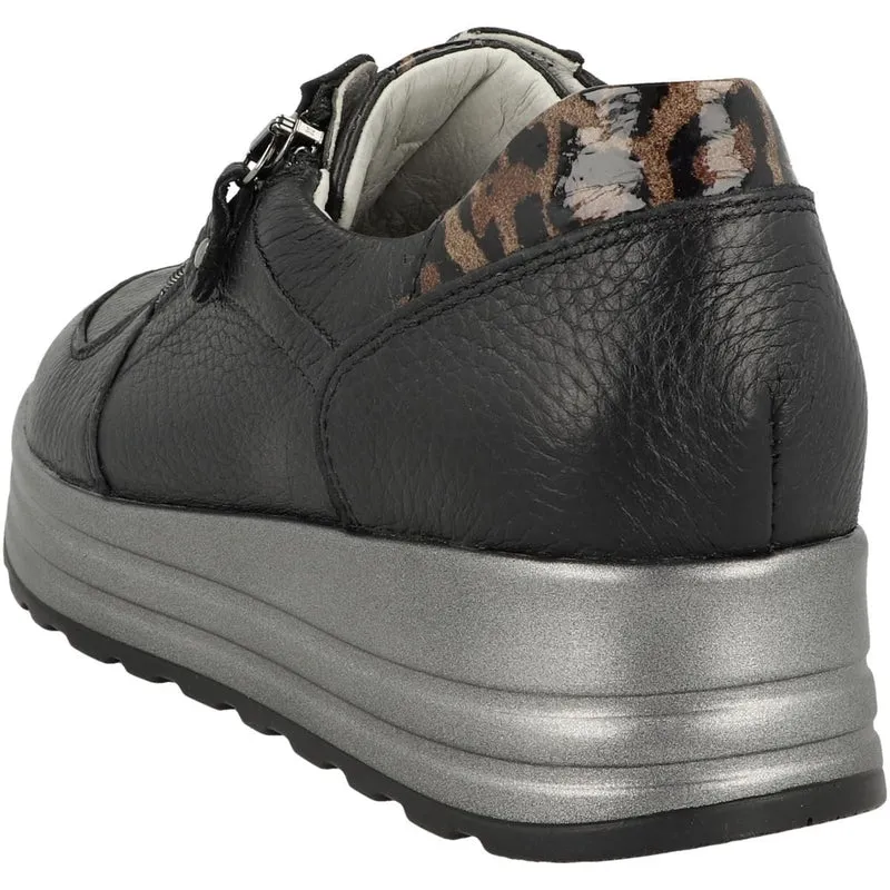Waldläufer H-Lana Schnürschuh Schwarz