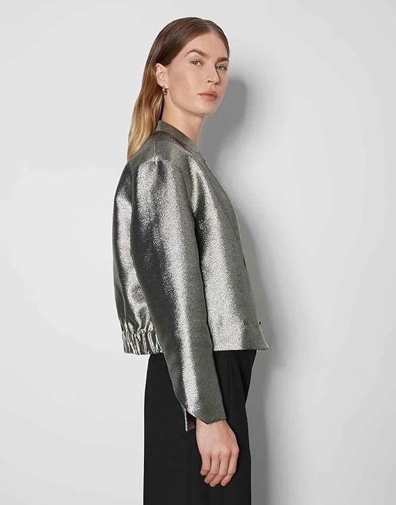Someday Lederjacke Silber