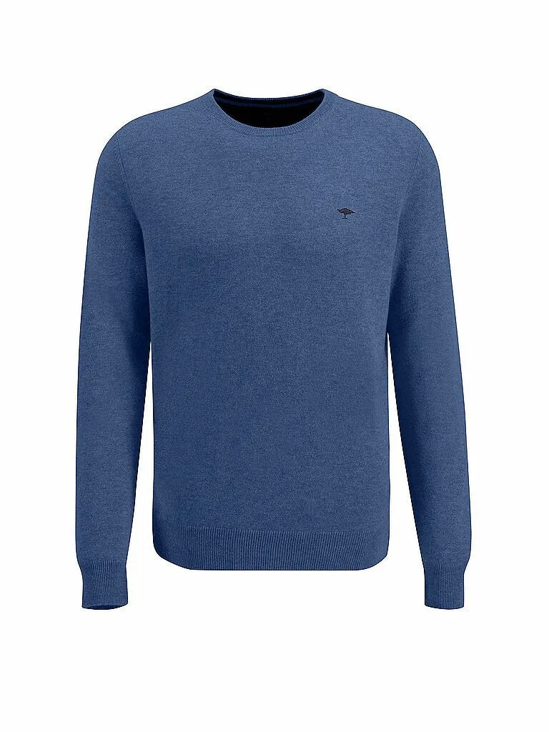 Fynch-Hatton Rundhalspullover Blau