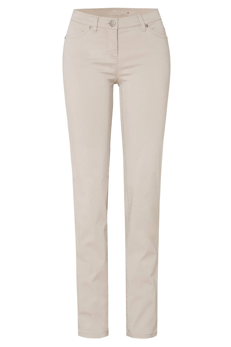 TONI Damen 5-Pocket-Hose mit Bodyshaping-Effekt hellgrau