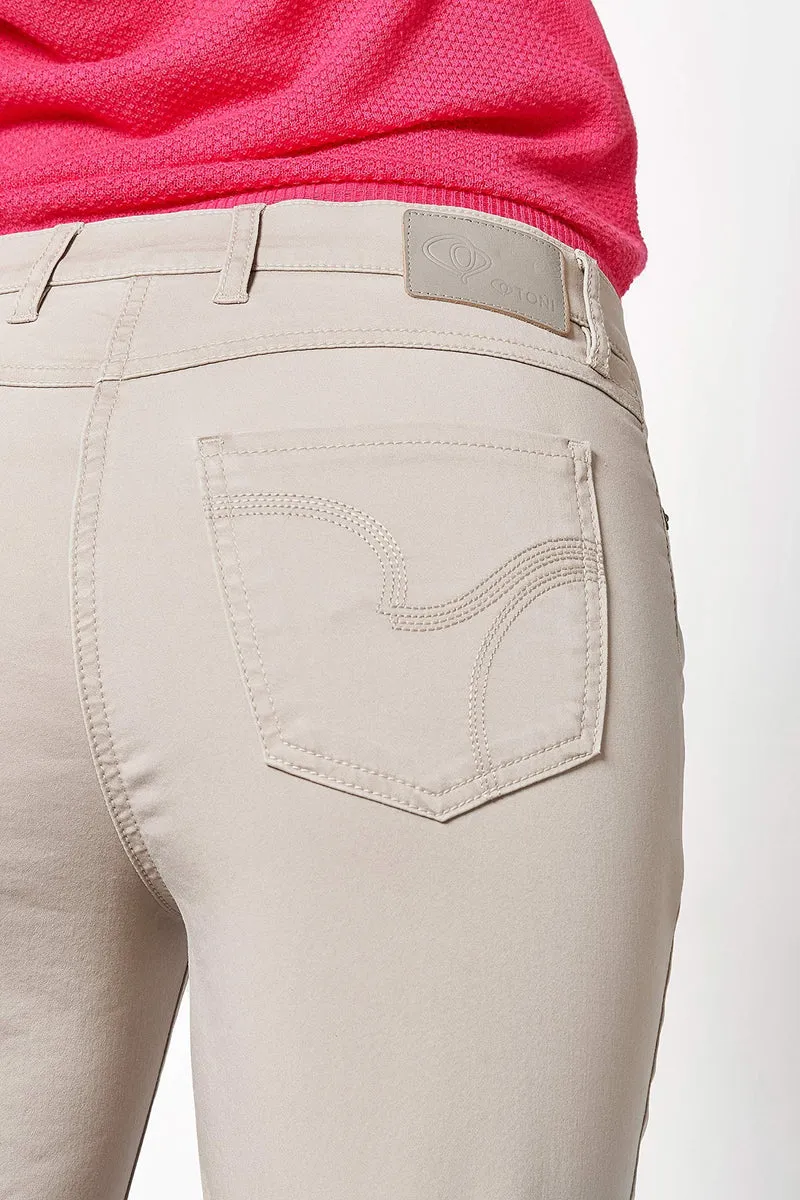 TONI Damen 5-Pocket-Hose mit Bodyshaping-Effekt hellgrau