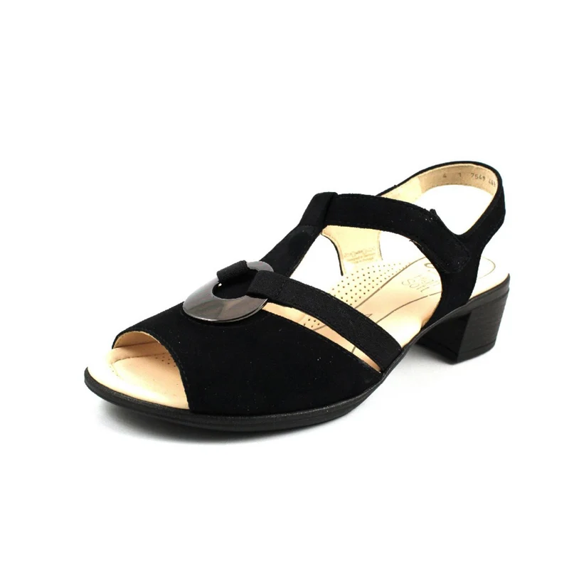 Ara Plateau Sandalen schwarz