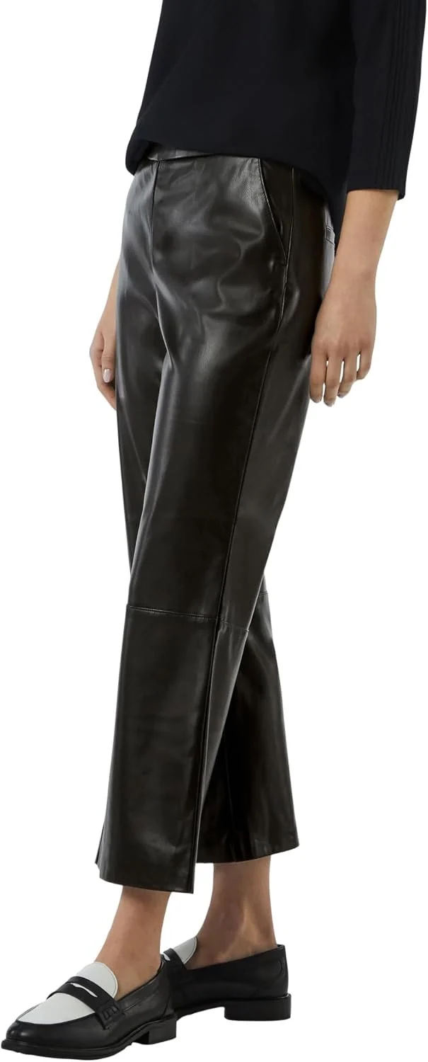 Comma Kunstlederhose Schwarz