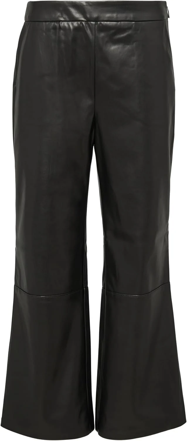 Comma Kunstlederhose Schwarz