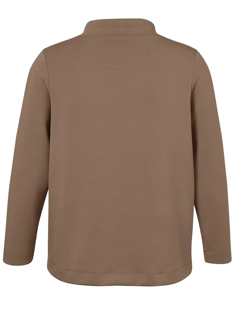 Via Appia Mode GmbH Sweatshirt Stehkragen 1/1 Arm, mokka - 100212692