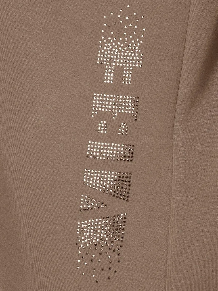Via Appia Mode GmbH Sweatshirt Stehkragen 1/1 Arm, mokka - 100212692