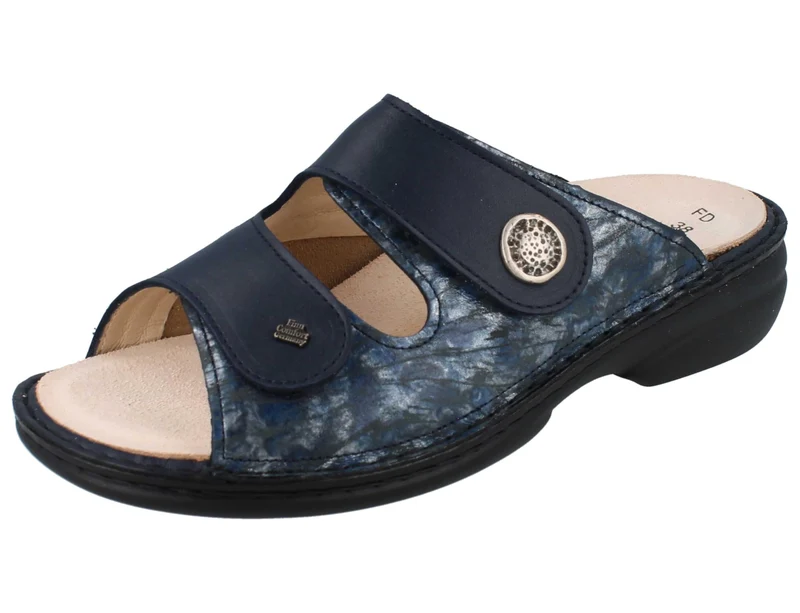 Finn Comfort Pantoletten Dunkelblau