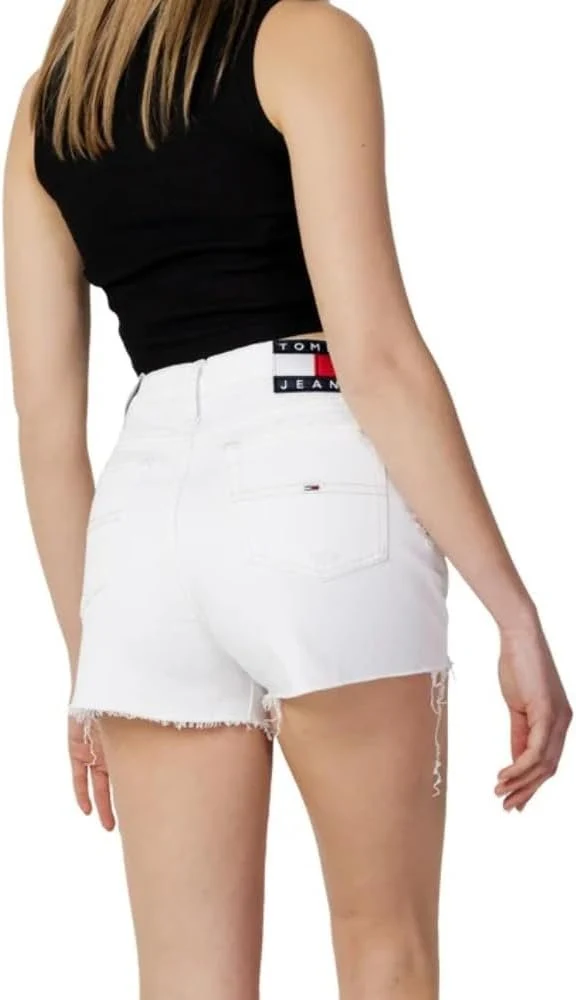 Jeansshorts, Weiß