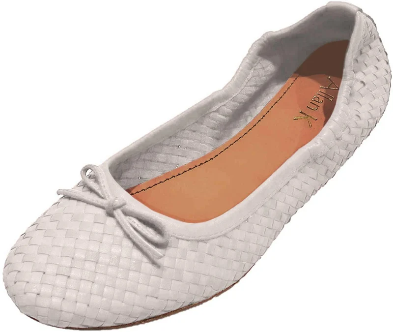 Allan K Ballerinas Damen Weiß