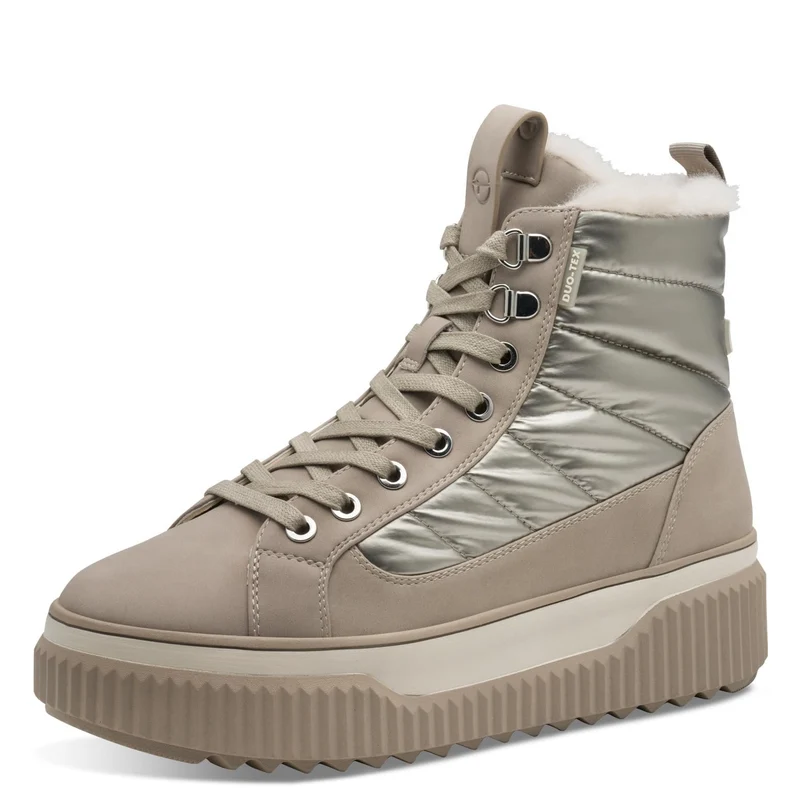 Tamaris Schnür-Stiefeletten creme