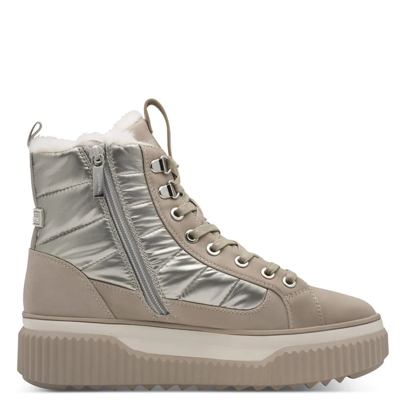 Tamaris Schnür-Stiefeletten creme