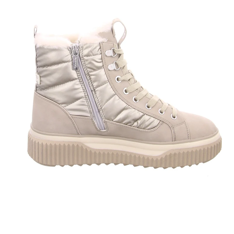 Tamaris Schnür-Stiefeletten creme
